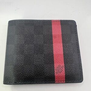 LV style wallet for men gray monogram Damier